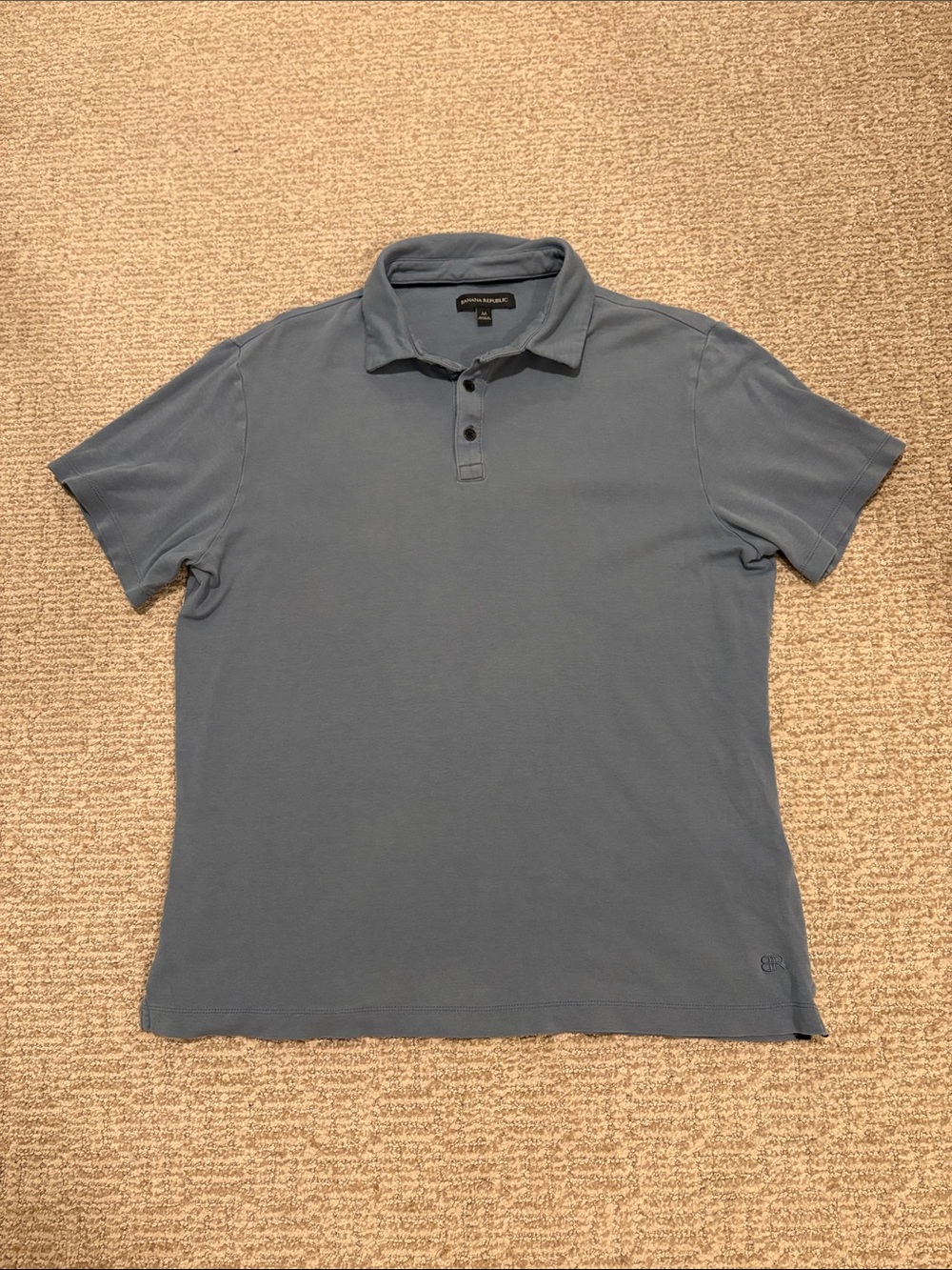 Banana Republic Men's Slate Blue Polo Shirt